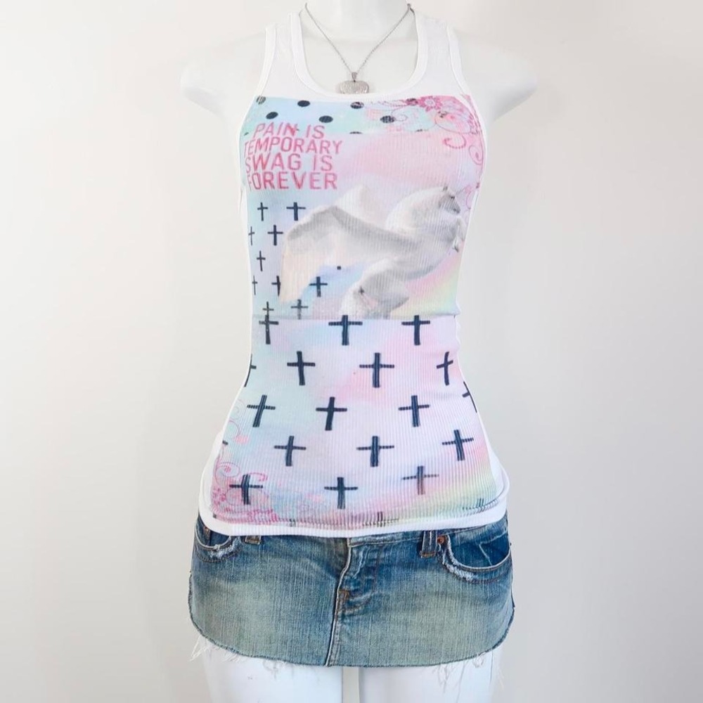 Y2K GRAPHIC TANK TOP swag is forever pegasus tank